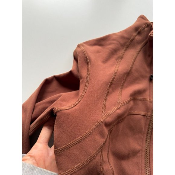 LULULEMON Define Roasted Brown Luon Slim Fit Full Zip Jacket, Size 6 - Picture 7 of 14